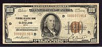 Fr.1890-D, 1929 $100 FRBN, Cleveland, F, D00055196A